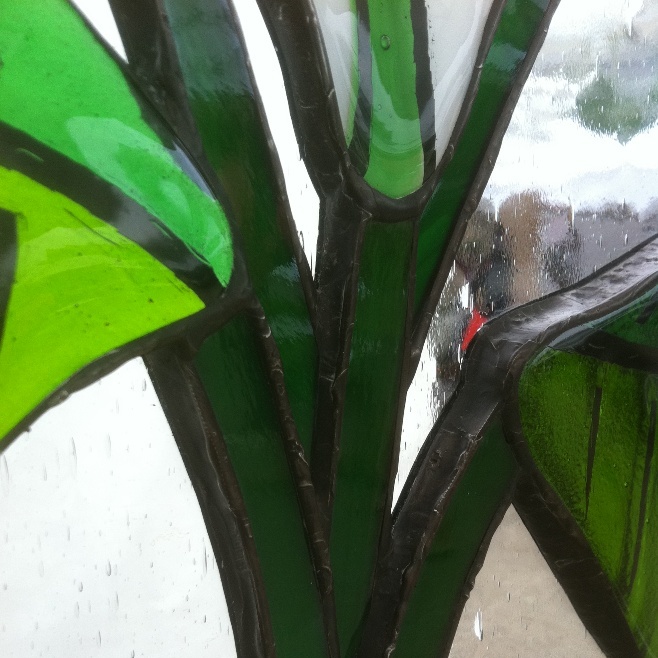 Mathilda (Peace Lily) detail - Stained Glass - Lee Klade