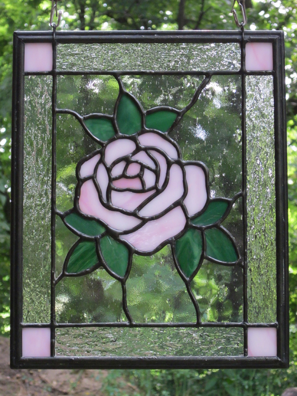 Pink Rose - Stained Glass - Lee Klade