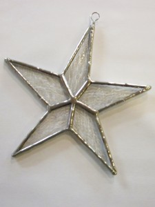 Star Ornament (clear) - Stained Glass - Lee Klade