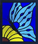 Blue Butterfly - Stained Glass - Lee Klade