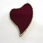 Red Heart Ornament - Stained Glass - Lee Klade