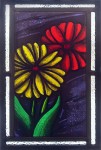 Two Flowers (Purple Sky) - Stained Glass - Lee Klade
